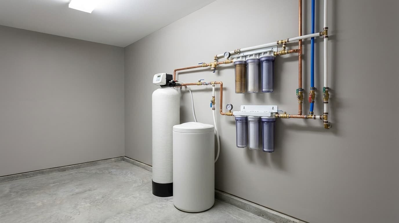 Water softener and anti-scale system installed in a Pocatello home