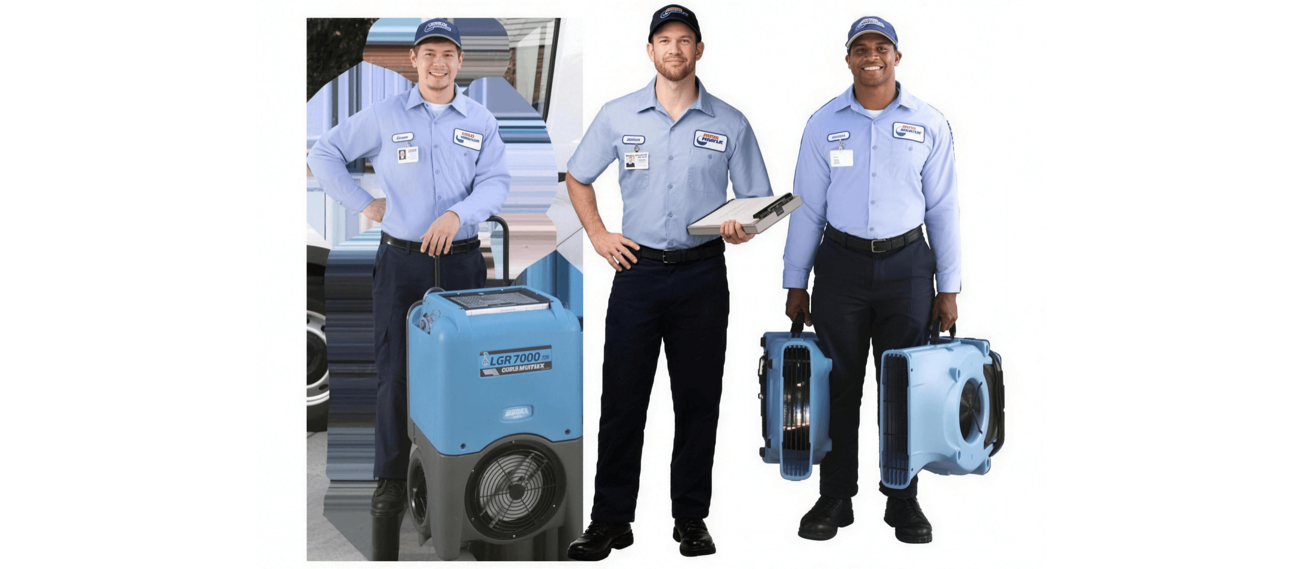 Roto-Rooter crew handling water removal and extraction